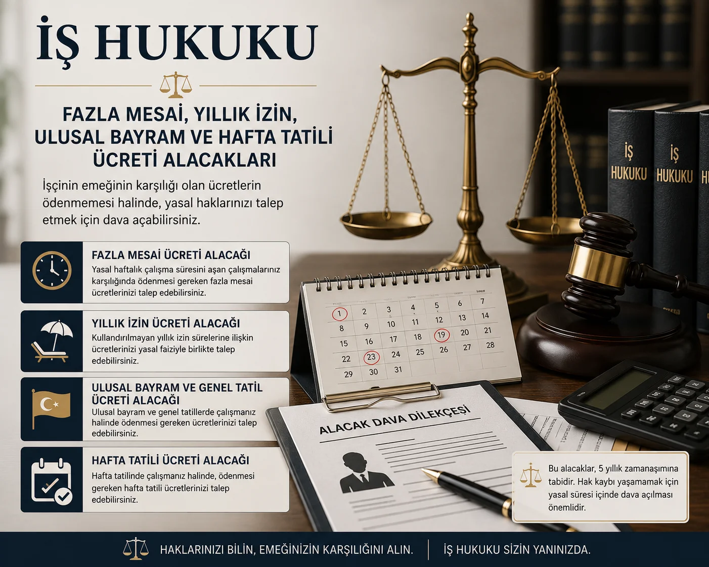 Fazla Mesai ve İzin Ücret Alacakları