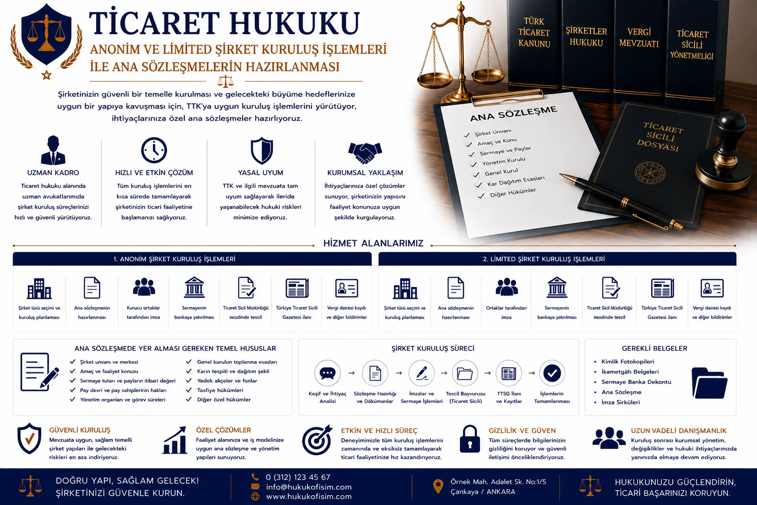 Anonim ve Limited Şirket Kuruluş İşlemleri ile Ana Sözleşmelerin Hazırlanması