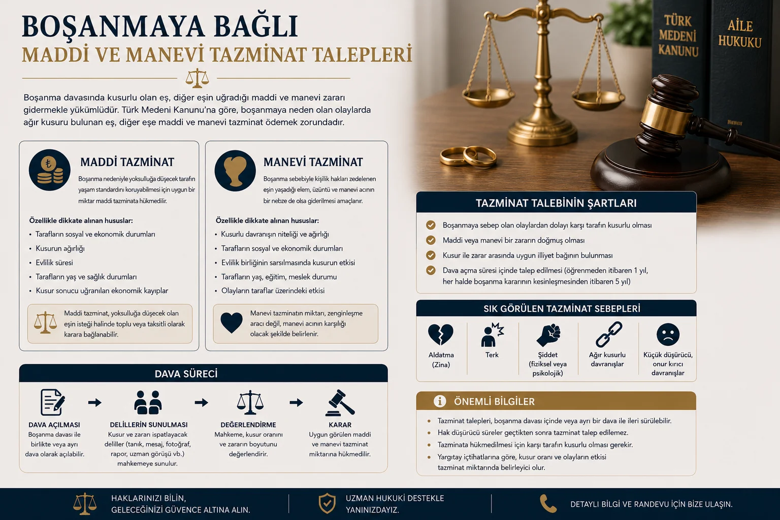 Boşanmada Maddi ve Manevi Tazminat Davası