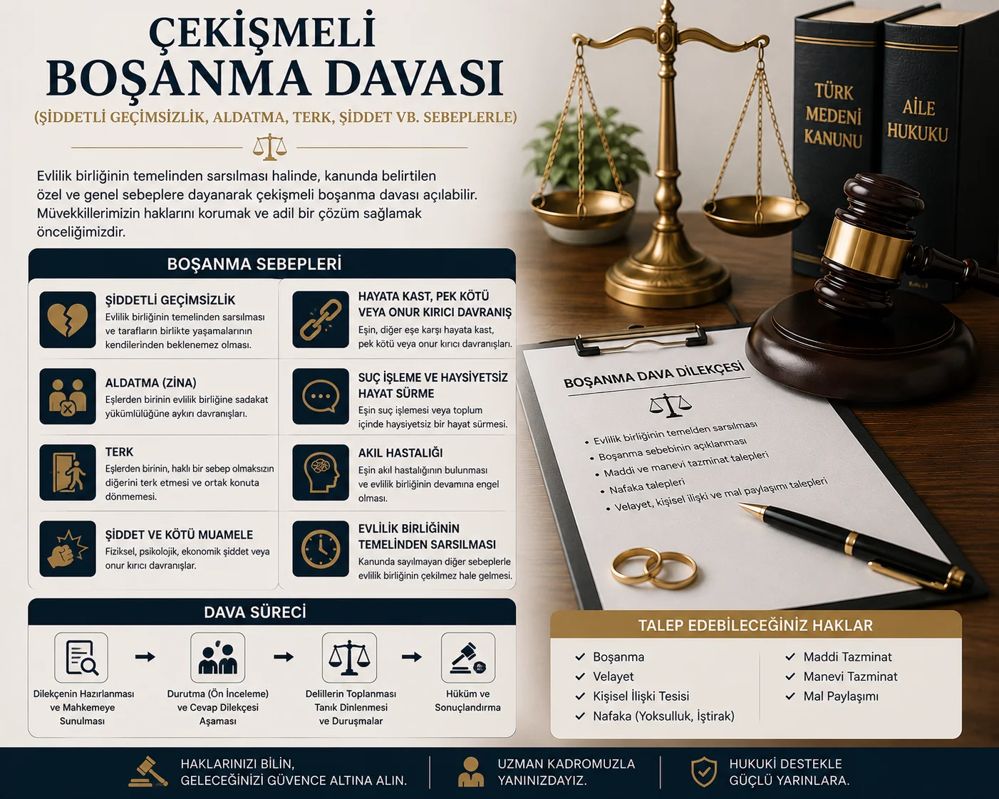 Çekişmeli Boşanma Davası: Sebepler, Süreç ve Haklar