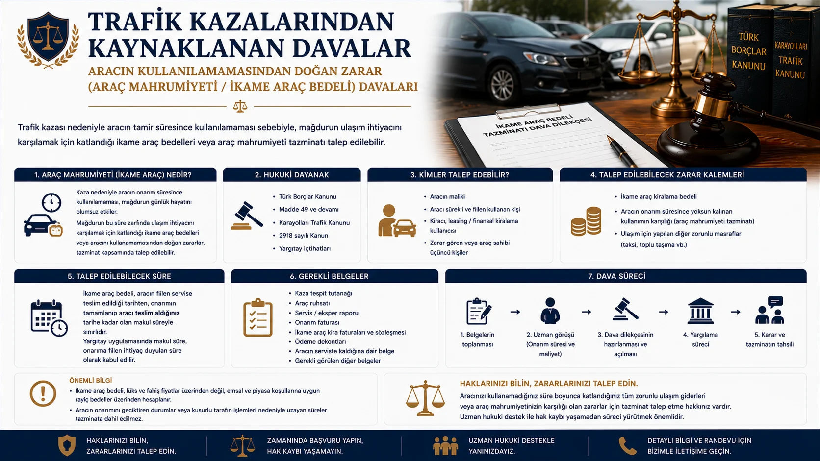 Aracın Kullanılamamasından Doğan Zarar (İkame Araç Bedeli)