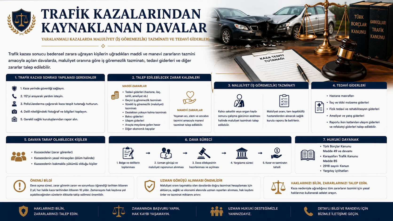 Yaralanmalı ve Ölümlü Kazalarda Tazminat